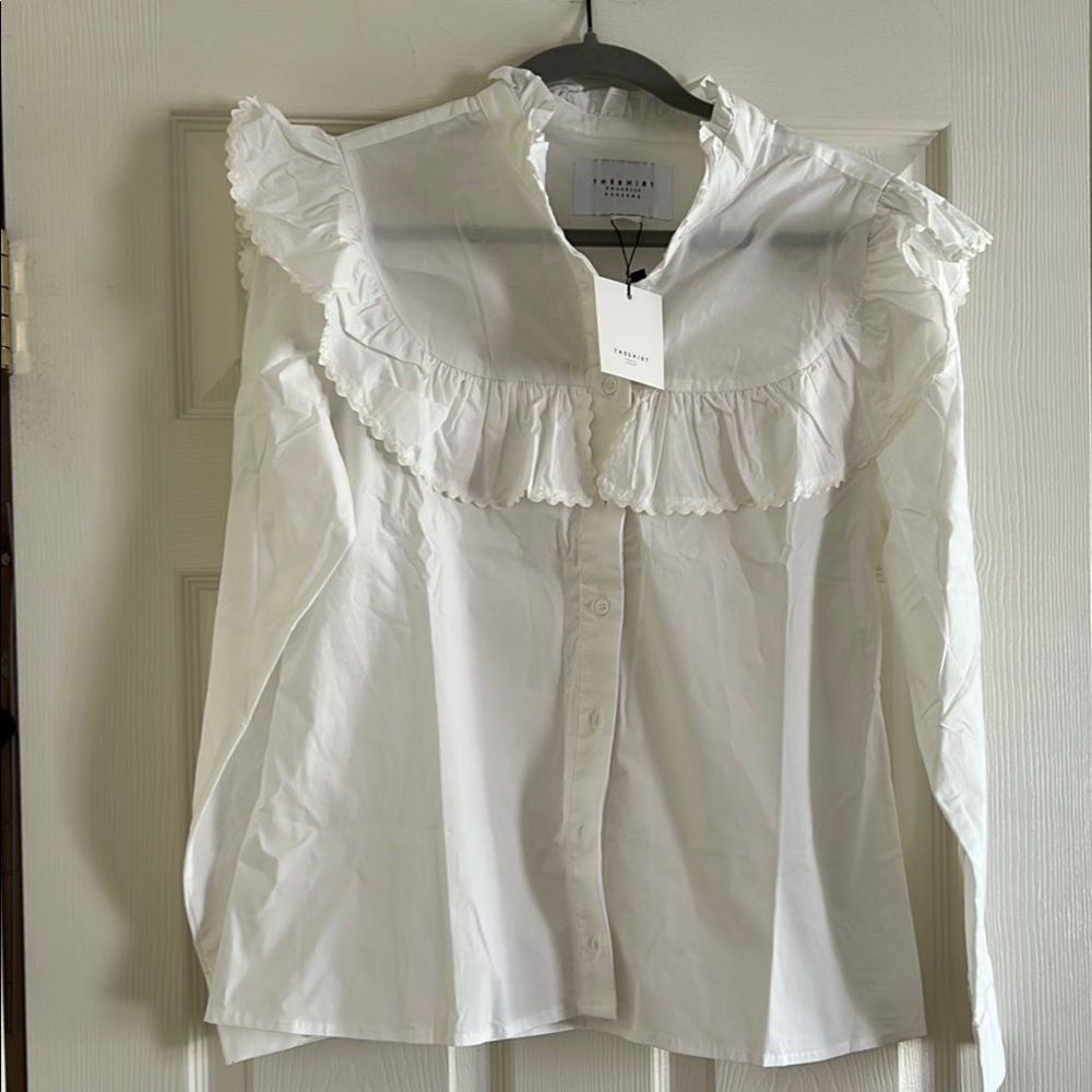 White Ruffled Blouse